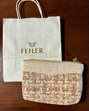 페이러 FEILER 아이보리 베이지 파우치