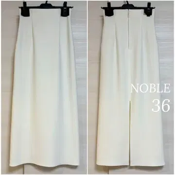 Noble 컴포트 저지 라이크 컬러 타이트 스커트 화이트 36