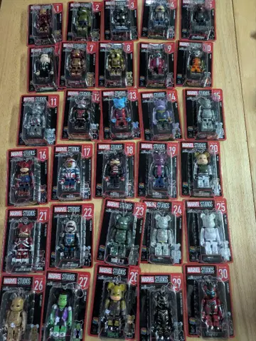 marvel 해피 복권 베어브릭 1부터 30 컴플리트!!!