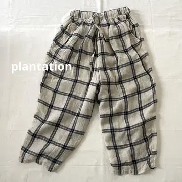 plantation 린넨 와이드 팬츠 이지 팬츠 허리밴딩