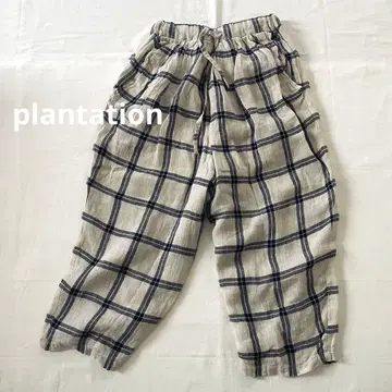 plantation 린넨 와이드 팬츠 이지 팬츠 허리밴딩