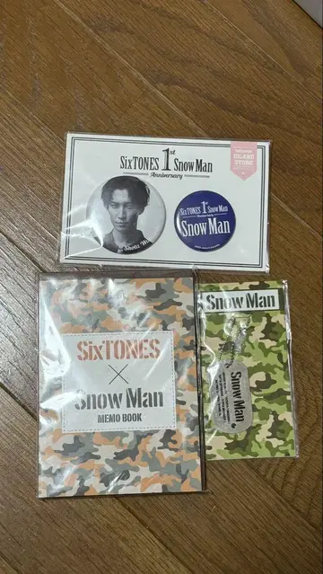Snow Man 와타나베 쇼타 캔뱃지 도그택 메모장