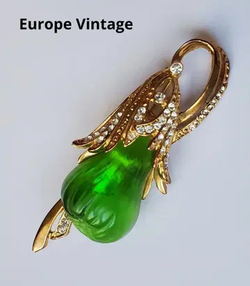 Europe Vintage 빈티지 양배추 그린 브로치 주얼리