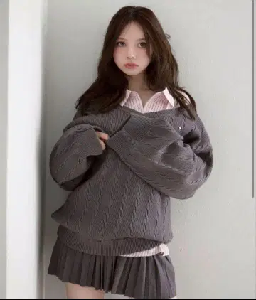 당일 발송 Agatha blouse set up gray andmary