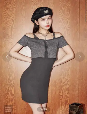 다리치 Darich 원피스 앙상블 니트 미니 원피스