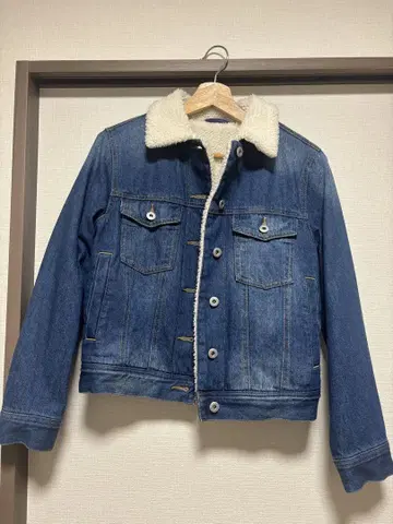 데님 보아 옷깃 자켓