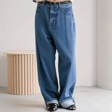 로리즈팜 롤업 루즈 데님