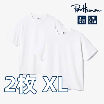 2장 유니클로 x 론 헤르만 콜라보 T셔츠 화이트 XL 사이즈