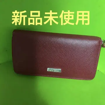 빨간색 합성 피혁 접이식 지갑