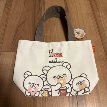 리락쿠마 미스터도넛 미니 토트백 토트백 미사용