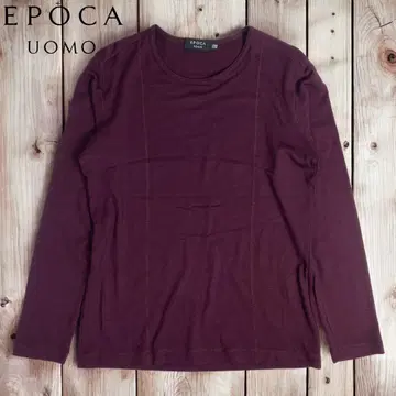 08M173 EPOCA UOMO 모 100% 얇은 소재 이너 긴팔 티셔츠