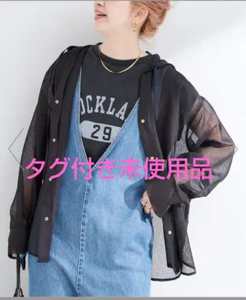 택 포함 미사용품 후드 시어 블루종 B.C STOCK