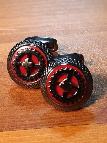 Tateossian 타테오시안 레드 기어 UFO 커프스