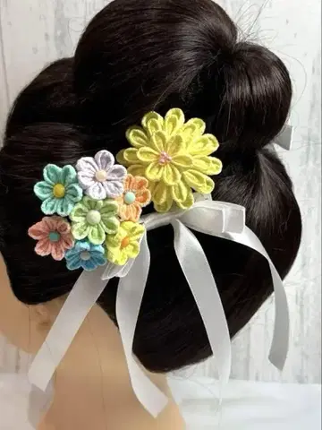 컬러풀한 일본 의류용 머리 장식 츠미자이쿠
