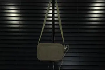 신잔로 캔버스 이치자와 캔버스 소형 숄더백 카키 사코슈