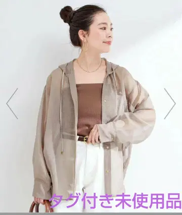 택 포함 미사용품 후드 시어 블루종 B.C STOCK