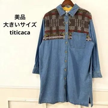 새상품급 빅 사이즈 titicaca 티티카카 데님 원피스