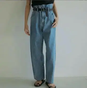 안느크 허리 턱 데님