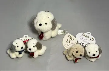 레트로 우메키치 봉제 인형 키링 볼 체인 5마리 세트