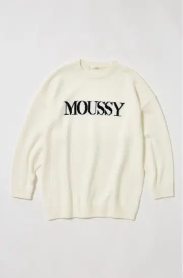 MOUSSY 로고 자수 오버 사이즈 니트