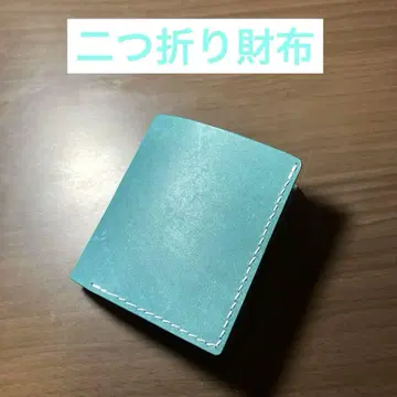 이단 접이식 지갑 이탈리아 가죽 핸드메이드 천연 가죽