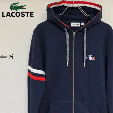 LACOSTE 라코스테 네이비 집업 후드티 S