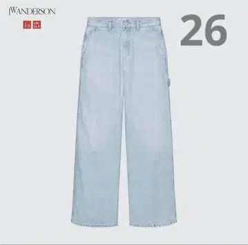 UNIQLO x JWA 릴랙스 페인터 팬츠 26 블루