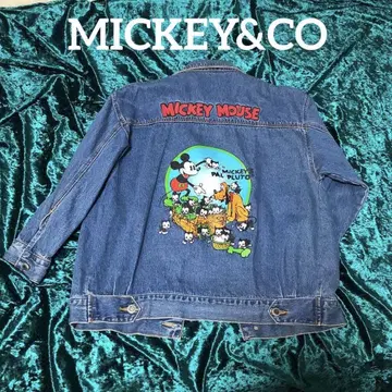 [ 레어! ] MICKEY&CO 디즈니 자수 데님 자켓 미키