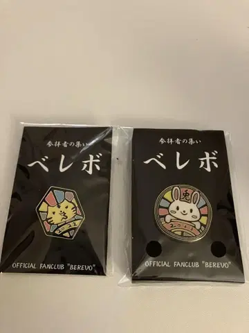 지그재그 베레보 핀 배지 2개 세트