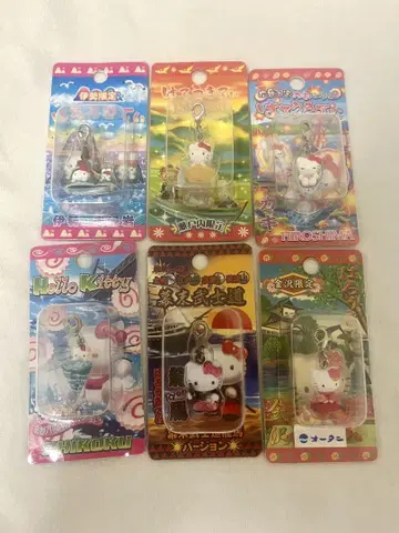 K122 새상품 Sanrio 지역 한정 키티 지퍼 마스코트 6세트