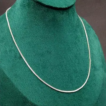 실버 체인 목걸이 각인 로프 심플