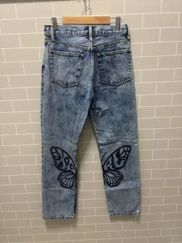 X-GIRL BUTTERFLY PRINT DENIM PANTS