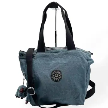 새상품급 Kipling 2way 숄더백 토트백 블루 나일론