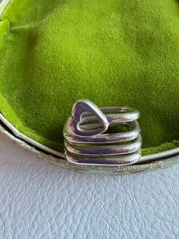 실버 반지 925 사각 하트 개성있는 약 13호