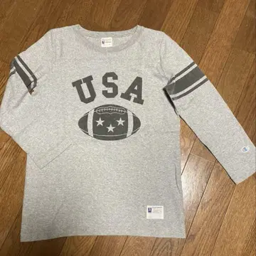 Champion 풋볼 T 복각 RUN 택 염색 프린트