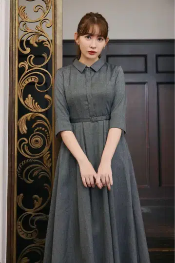 Allure Belted Shirt Dress/herlipto