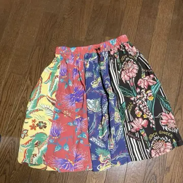 BEAMS BOY SUN SURF 별주 클레이지 하와이안 스커트