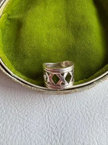 실버 반지 SILVER 925 시스루 폭넓은