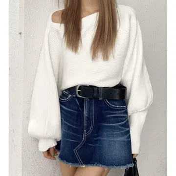 데님 미니 스커트