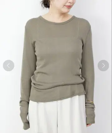 Deuxieme Classe 골지 티셔츠 긴팔 T