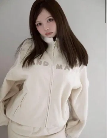 andmary Mary 로고 플리스 재킷