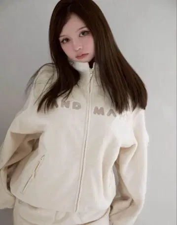 andmary Mary 로고 플리스 재킷