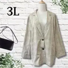 30 [새상품급] 오버 사이즈 테일러드 자켓 체크 가을 성인 3L