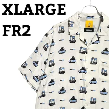 올 패턴 콜라보 레이온 FR2 XLARGE 반팔 셔츠