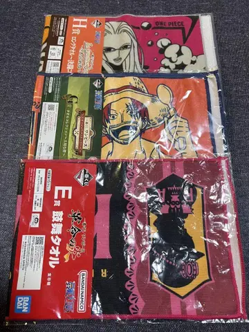 ONE PIECE 캐릭터 타월 3개 세트