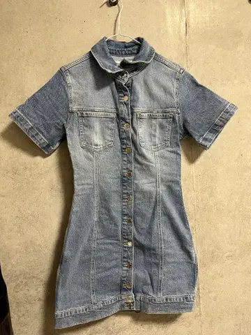 ZARA 데님 반팔 미니 원피스