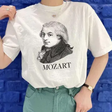 shinzone mozart 모차르트 티셔츠 화이트