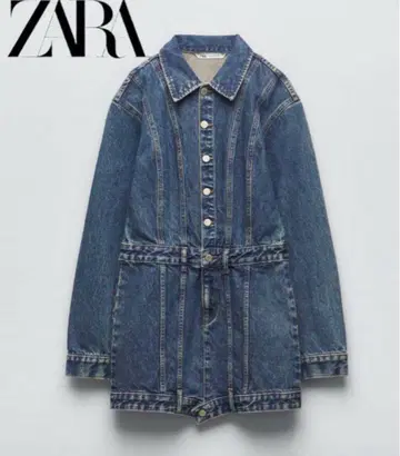 인기 ZARA 자라 미니 데님 원피스 M 사이즈 블루 긴팔 구제 의류