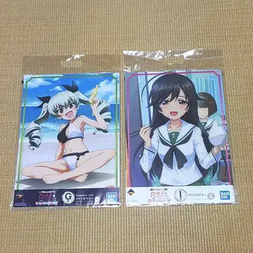 걸즈 앤 판처 이스즈 하나 안사이 치요미 클리어 포스터 제일복권