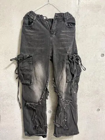 블랙 데님 청바지 한국